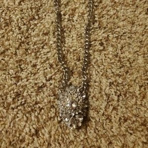 Silver statement necklace